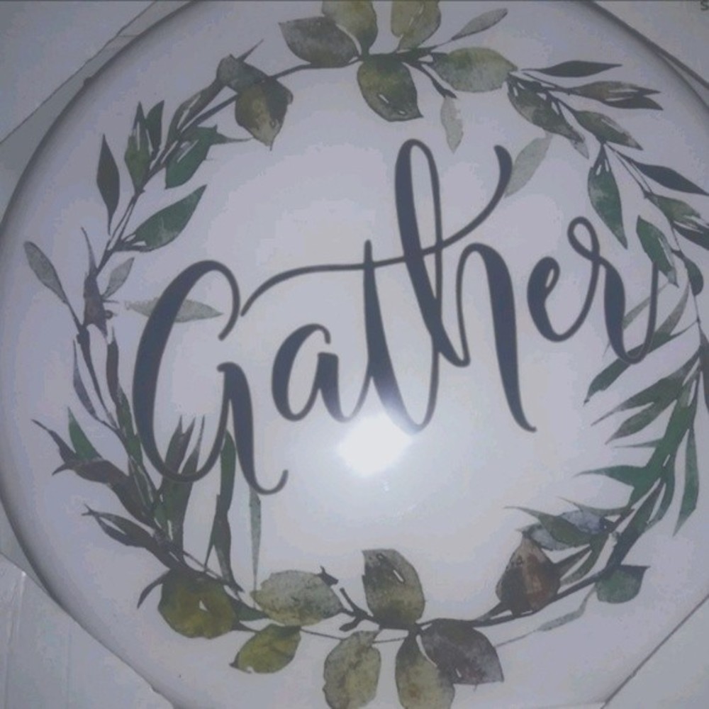 "Gather" Circular Metallic Plaque